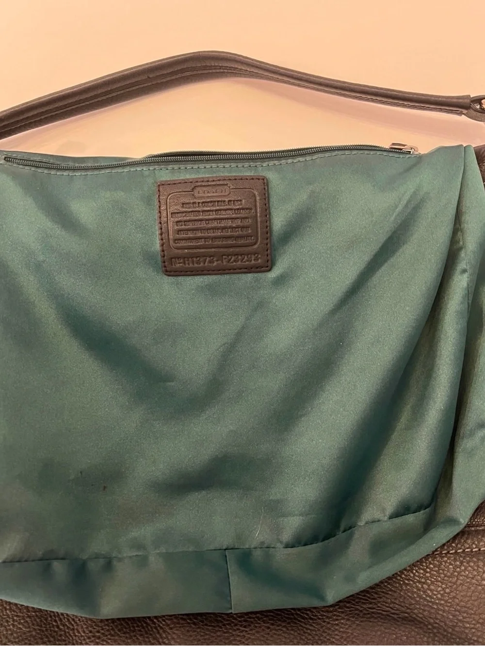 Coach Black Pebbled Leather Hobo Shoulder Bag - Picture 8 of 12
